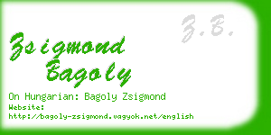 zsigmond bagoly business card